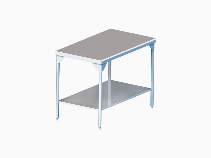 Mesa de Trabajo Tipo Isla en Acero Inoxidable T-304